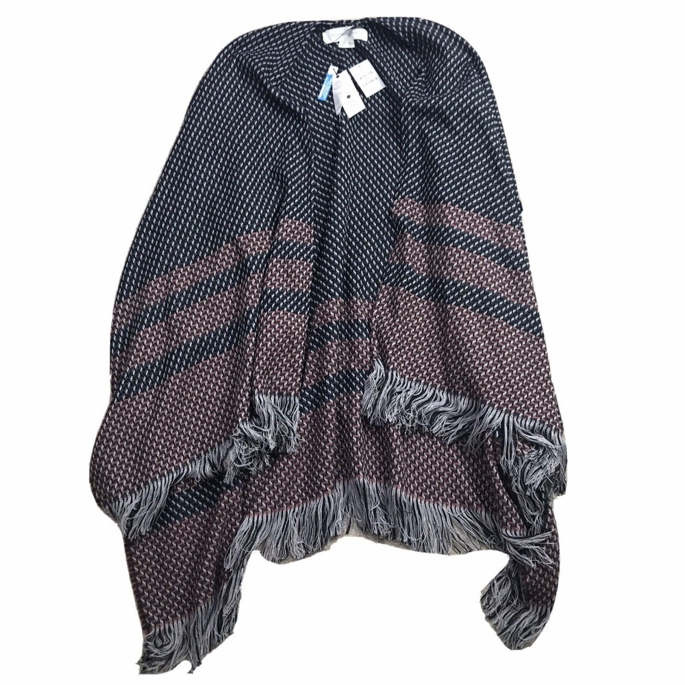 NWT Treasure & Bond Open Front Poncho Blanket Cardigan One Size Wool Blend